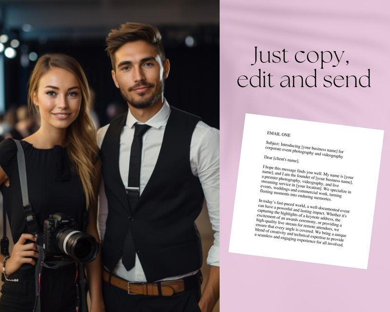 Email welcome sequence for professional photography and videography businesses 