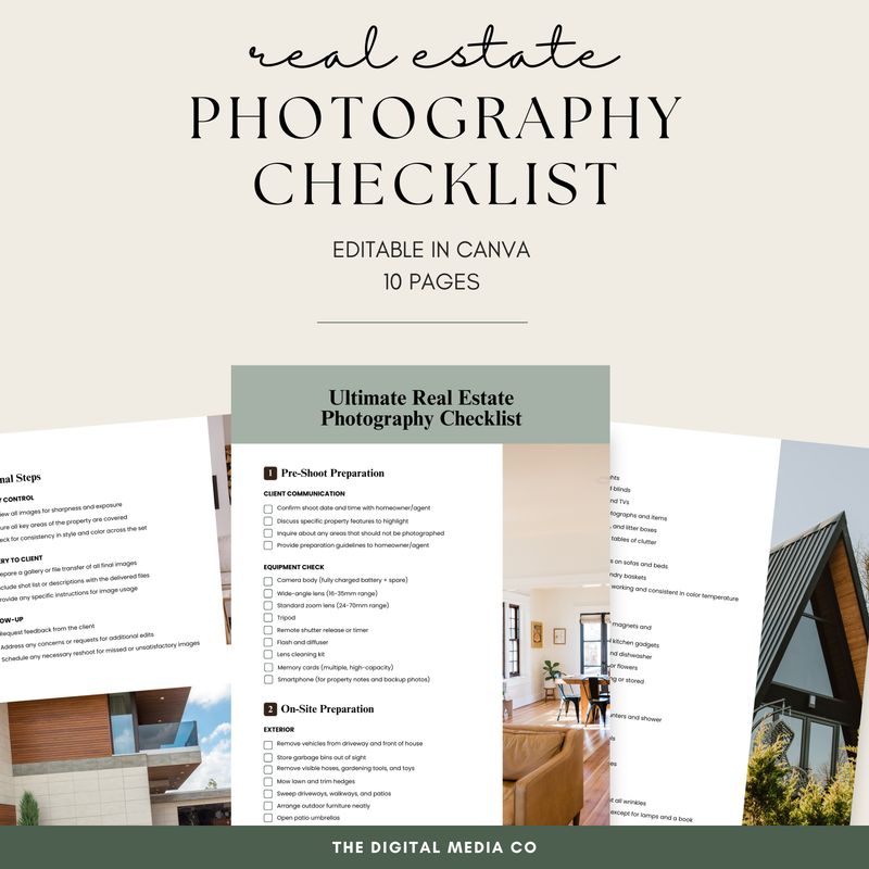 Real Estate Photography Checklist