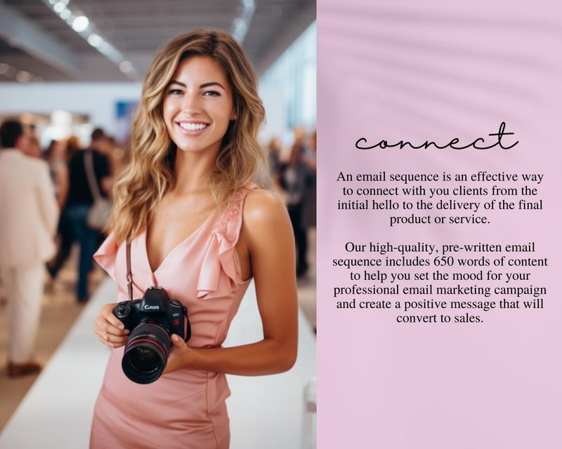 Email welcome sequence for professional photography and videography businesses 