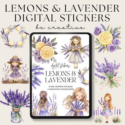 Lemons and Lavender Stickers