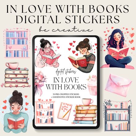 In Love with Books Stickers