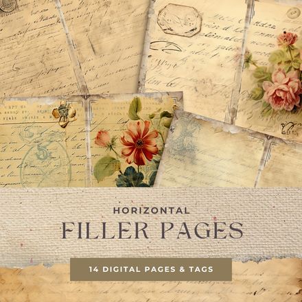 Horizontal Filler Pages for Junk Journals