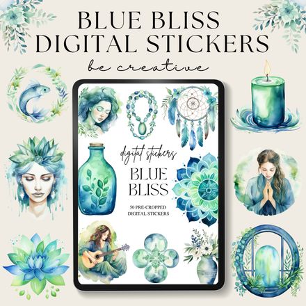 Blue Bliss Stickers