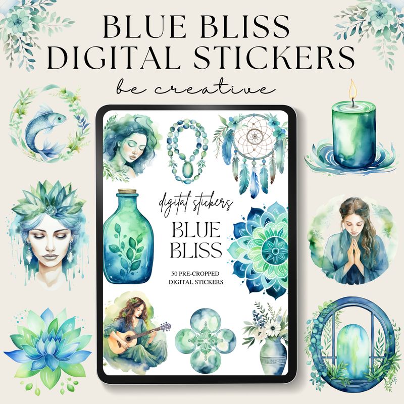 Blue Bliss Stickers