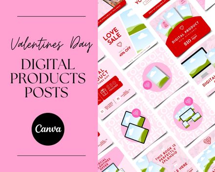 Valentines Day Social Media Posts For Businesses Selling Digital Products