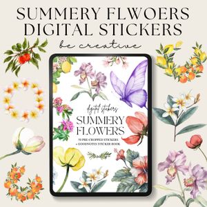 Summery Flowers Stickers