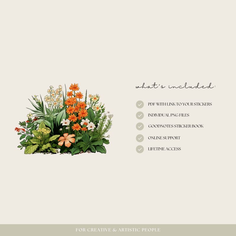 Botanical Beauty Digital Stickers