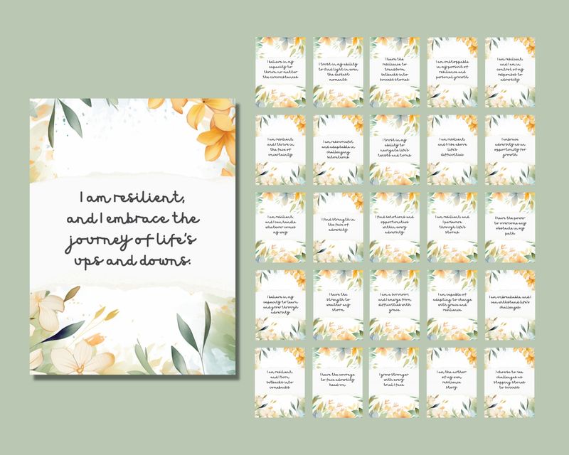  Resilience Affirmation Cards 