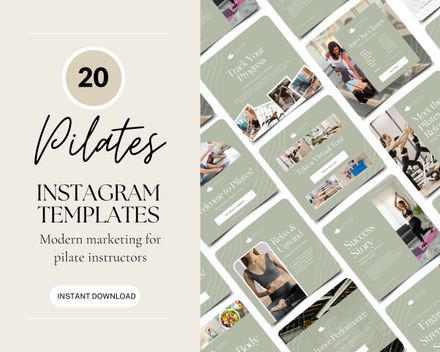 Pilates Instagram Template Pack