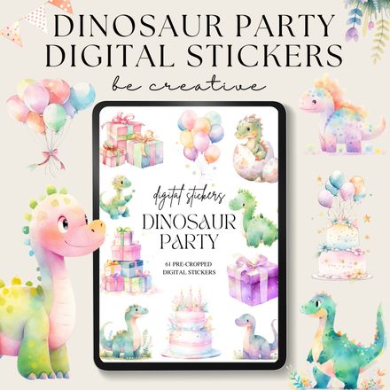 Dinosaur Party Stickers