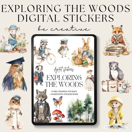 Exploring The Woods Stickers