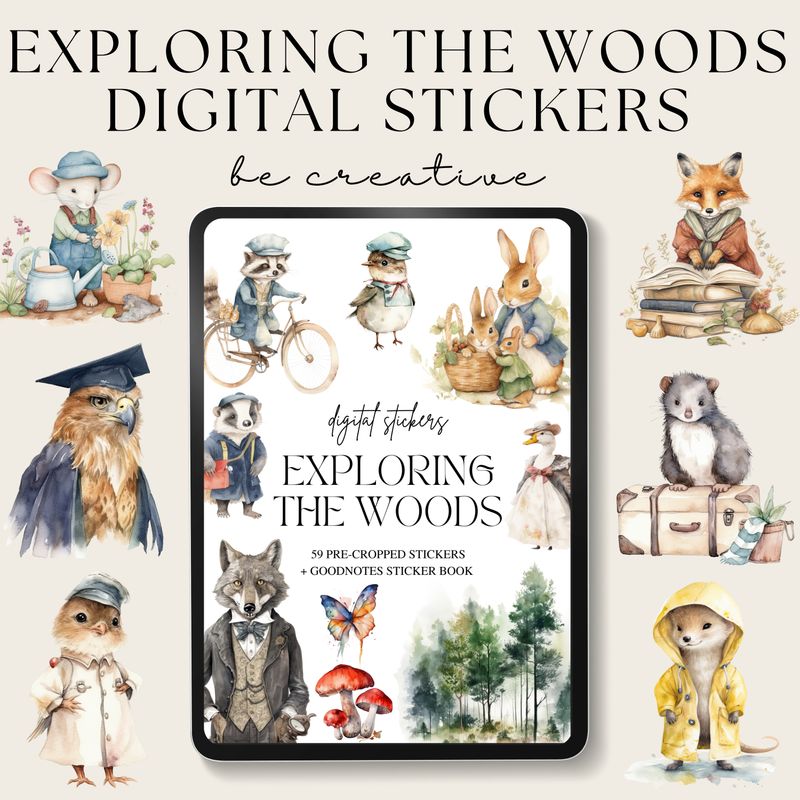 Exploring The Woods Stickers