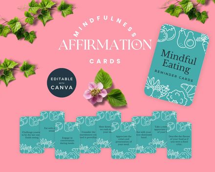 Mindful Eating Affirmation Cards