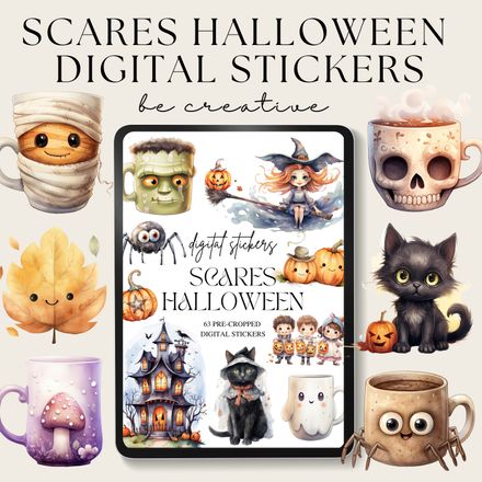 Scares Halloween Stickers