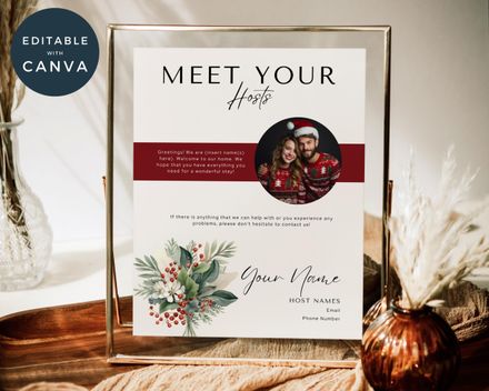  Christmas themed Airbnb Host template 