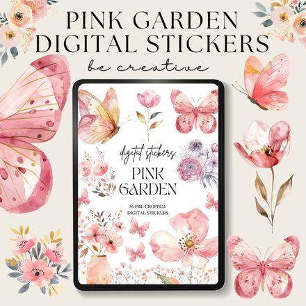  Pink Garden Stickers