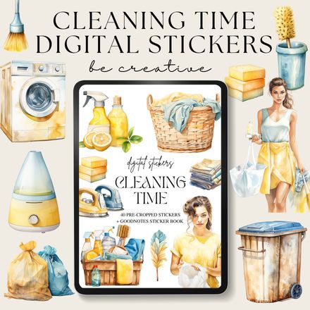Cleaning Time Stickers