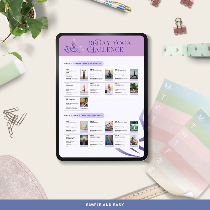 Yoga Challenge Printable
