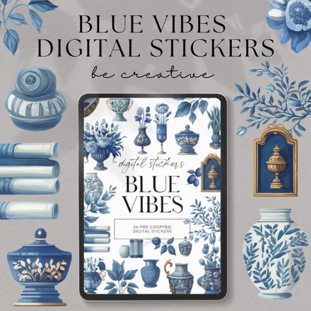 Blue Vibes Stickers