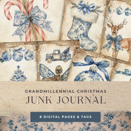 Grandmillennial Christmas Junk Journal