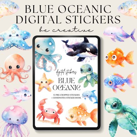 Blue Oceanic Stickers