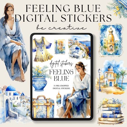 Feeling Blue Stickers 