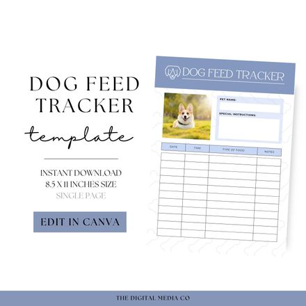 Dog Feed Tracker Template