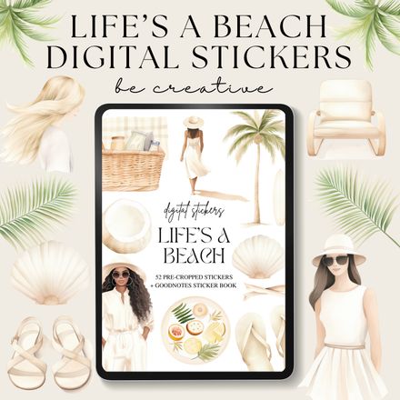 Life&#x27;s A Beach Digital Stickers
