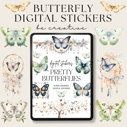 Pretty Butterflies Digital Stickers
