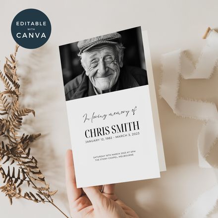  Editable Funeral Program Template 