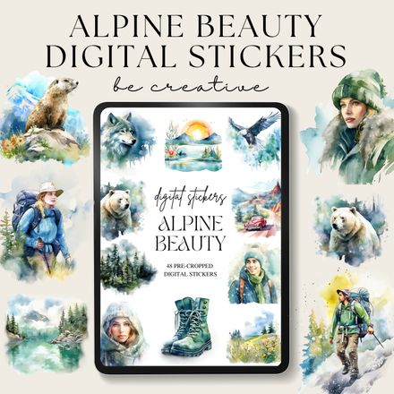 Alpine Beauty Digital Stickers