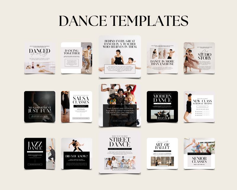 Dance Studio Instagram Templates