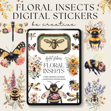 Floral Insect Stickers