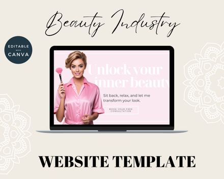Beauty Industry Canva Website Template