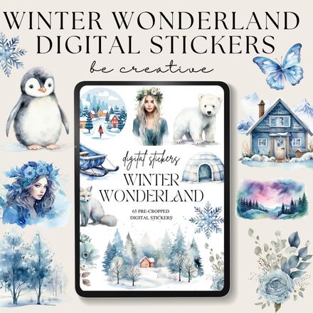 Winter Wonderland Digital Stickers