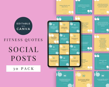 Fitness Quote Social Media Posts