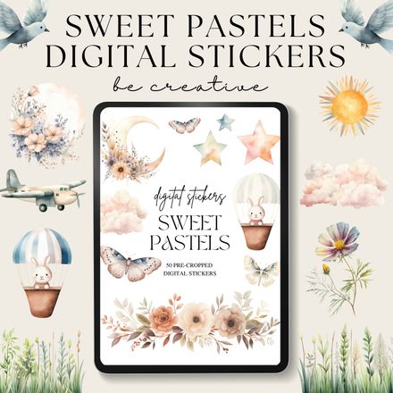 Sweet Pastel Digital Stickers