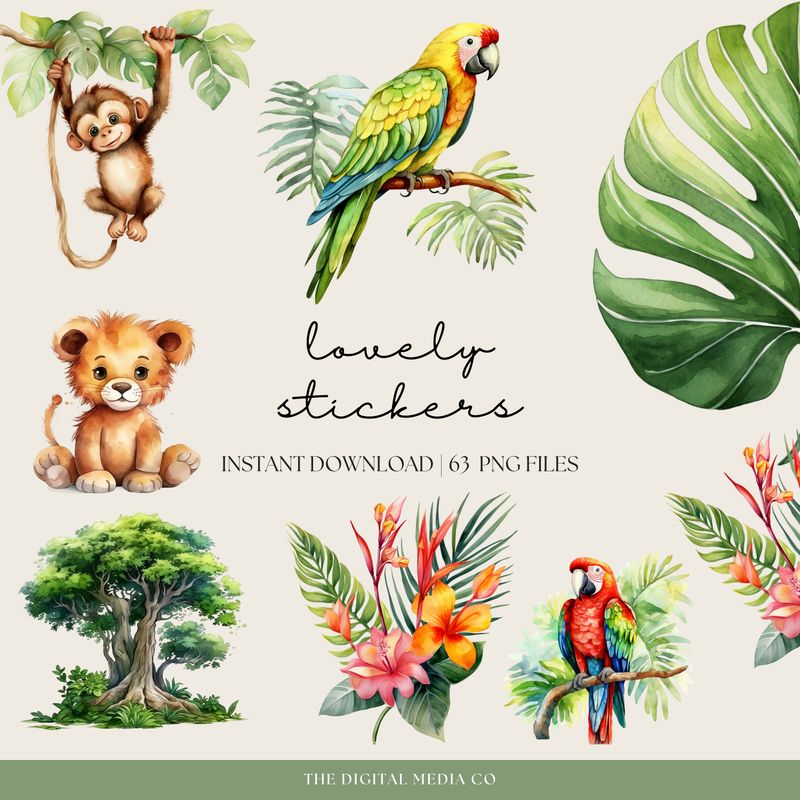 Lost in the Jungle Stickers