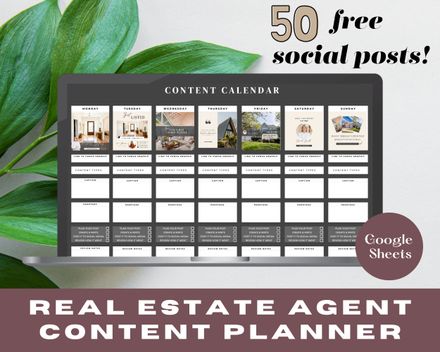 Real Estate Content Calendar + Captions