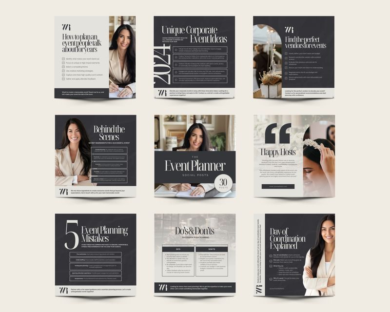 Event Planner Instagram Template Pack