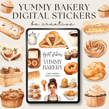 Yummy Bakery Digital Stickers