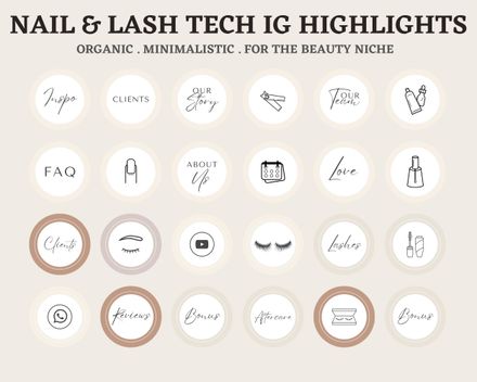 Instagram Highlight Icons - Nail and Lash Tech Collection 
