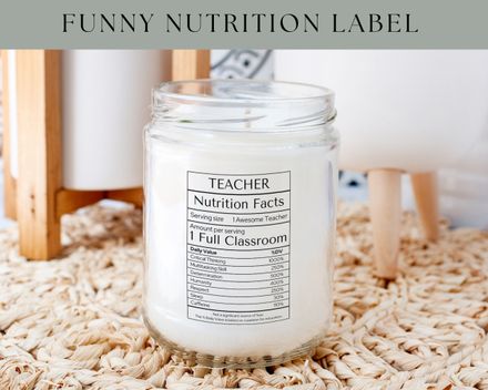  Funny teacher nutrition label template 