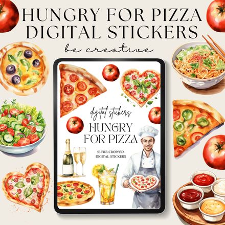 Hungry for Pizza Stickers