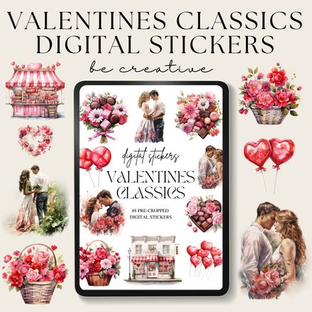Valentines Classics Digital Stickers