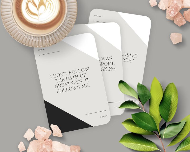 Funny affirmation cards