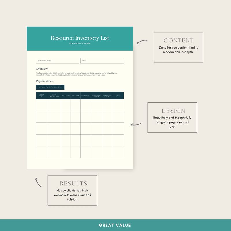 Editable Non-Profit Planner