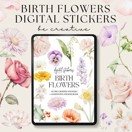 Birth Flower Stickers