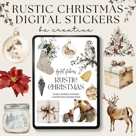 Rustic Christmas Stickers