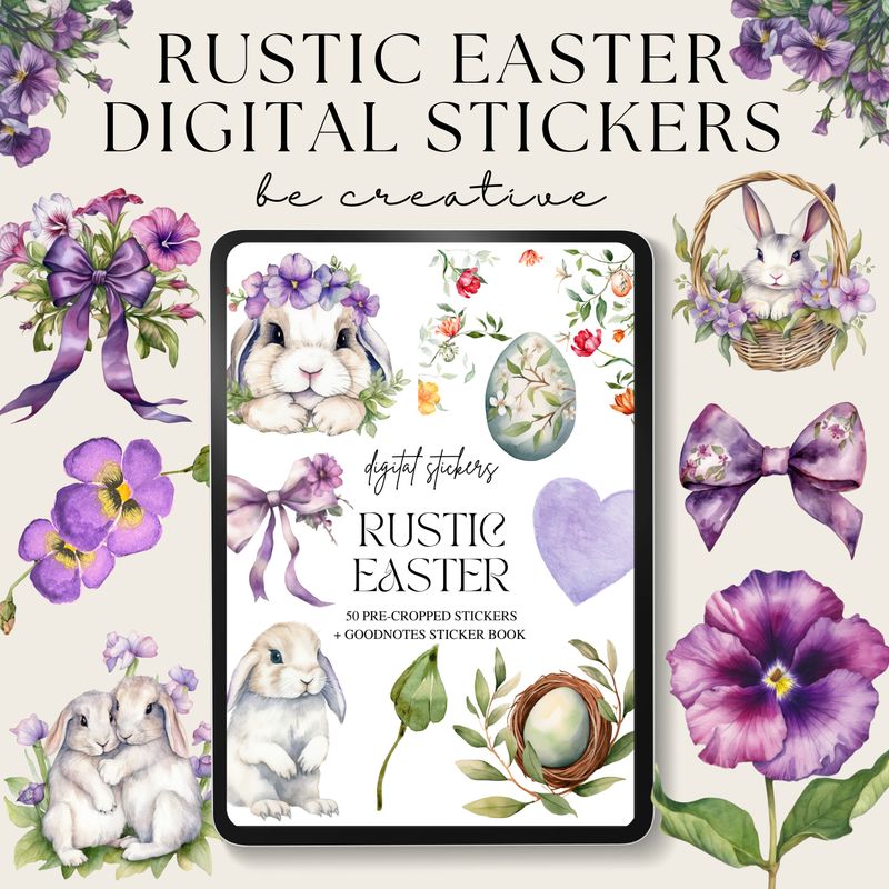 Rustic Easter Stickers